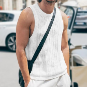 High Quality Men's Tank <b>Top</b> Customized Quick Dry Breathable Spandex/Polyester Knitted Gym Active Wear Workout Running O-Neck - Product Image 3