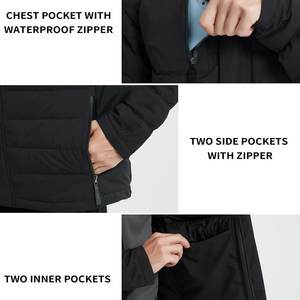 Veste matelassée pour homme, mélange de polyester recyclé, manteau d'hiver durable, matériaux écologiques certifiés GOTS, mode éthique - Product Image 4