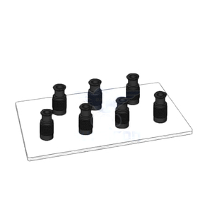 Adaptador de Transferencia de Líquidos, Longitud 3 cm / 1-1/4 pulgadas, Conector Luer Lock, Acabado Negro, Acero Inoxidable, Conector de Jeringa de Precisión, Reutilizable - Product Image 1