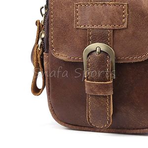 Sac banane en cuir pour homme, sacoche de ceinture, sacoche à outils en cuir, sacoche bandoulière élégante en cuir pour homme et femme - Product Image 6
