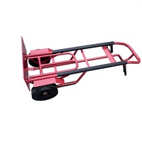 Carretilla Industrial Cerrada Caldwell para Herramientas - Barra de Extensión Reforzada, Subeescaleras, Ruedas de PU Antipinchazos, Modelo OEM HT800, Acabado en Polvo