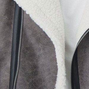 Latest Design Winter Wear Original Faux Fur <b>Bomber</b> <b>Jacket</b> OEM/ODM Service Custom Printed Logo Sheepskin <b>Shearling</b> Leather <b>Jacket</b> - Product Image 6