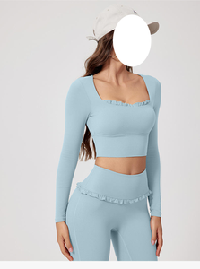 2026 Yoga Fitness Workout Gym Active Custom Logo Sports Bra With Flare Leggings <b>Set</b> for Woman - Product Image 4