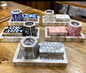 ที่ใส่ธูปไม้ทำด้วยมือแบบ bakhoor ที่วางธูปชากลิ่นไข่มุกแม่ - Product Image 5