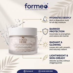 Crème hydratante personnalisée pour votre marque, 50 ml, acide hyaluronique, céramides, hydratation quotidienne pour tous types de peaux, légère, non grasse - Product Image 1