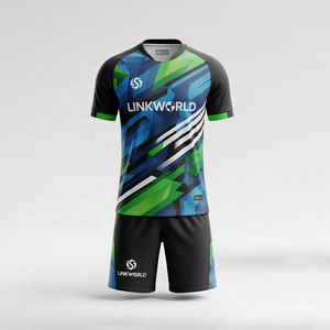 ชุดเสื้อฟุตบอลยูนิเซ็กส์ชุดทีมฟุตบอลชุดกีฬาทีมฟุตบอลแห้งเร็วป้องกันยูวีระบายอากาศได้ดีดีไซน์ใหม่ - Product Image 2