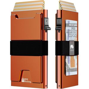 Portafoglio Smart Card Furid per Uomo, Porta Carte di Credito Sottile con Blocco RFID, Tasca Frontale in Metallo, Confezione Regalo - Product Image 1