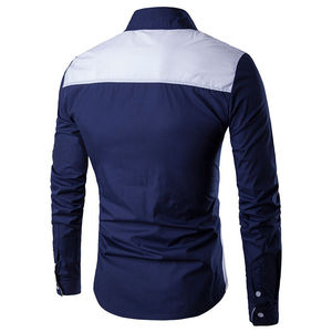 Chemises habillées décontractées pour hommes, coupe ajustée, manches longues, boutonnées, 100 % coton, tenue décontractée, prix abordable - Product Image 4