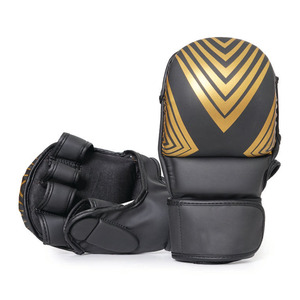 Gants de MMA professionnels en cuir, paume ouverte, rembourrage épais de haute technologie, légers, respirants, unisexes, équipement d'entraînement d'arts martiaux - Product Image 2