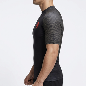 <b>BJJ</b> MMA <b>Rashguard</b> Men's Half Sleeve Compression UPF50+ Waterproof Eco-Friendly 220g Spandex Anti-Rip No-Gi Grappling Adults - Product Image 3