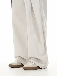 Jean ample en denim de coton de haute qualité pour femme, coupe large, style classique hip-hop, avec boutons décoratifs, blanc - Product Image 6