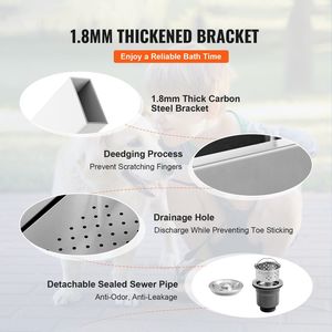 Professional Stainless Steel <b>Dog</b> Grooming Tub 50\" Pet <b>Dog</b> <b>Bathing</b> Station Electric Height Adjustment Faucet Soap Box Grooming - Product Image 5