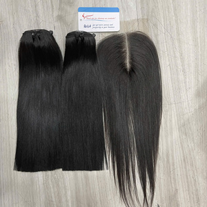Los mejores artículos a la venta, mechones de trama recta de hueso, cabello humano vietnamita muy sedoso y brillante, color personalizado al por mayor - Product Image 5