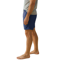 Shorts Bermuda décontractés pour hommes, couleur bleu uni, avec cordon de serrage, taille élastique, respirants, anti-plis, séchage rapide