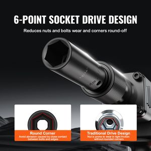 Set di chiavi a bussola a impatto da 130 pezzi, attacco da 3/8 e 1/2 pollici, metrico e SAE, in acciaio legato Cr-Mo a 6 punte con indicazione facile, per riparazioni auto, misure 22mm e 18mm - Product Image 4