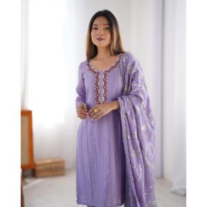 Robes de soirée de créateur Party Wear Top Bottom Dupatta - Product Image 4