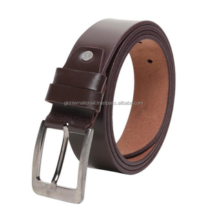 Ceinture en cuir véritable de haute qualité pour hommes, ceinture décontractée vintage pour jeans, fabriquée en Inde - Product Image 6