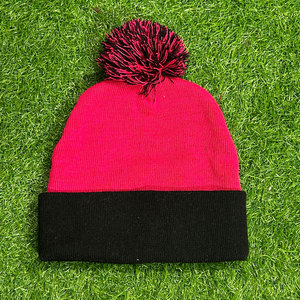 Custom Pom Pom Beanie <b>Hat</b> <b>Winter</b> Knit Cap Cuffed Beanie with Logo Bulk Manufacturer - Product Image 4