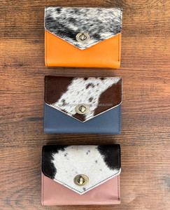 Nuevo estilo hecho a mano, billetera de cuero de vaca reciclada, bolso de mano para mujer, monedero multiusos de lujo de cuero de alta calidad, billeteras con tarjetero - Product Image 3