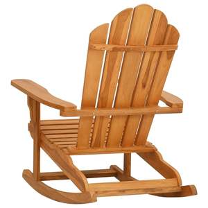 Fauteuil à bascule Adirondack en teck massif, taille moyenne, pour jardin - Product Image 6