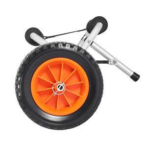 Foldable Kayak Cart 10-inch Solid Rubber Tires 200 Lbs Load Capacity 1 Ratchet Strap for Kayaks Canoes Jon Boats <b>Float</b> Mats - Product Image 1