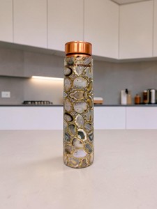 Marble <b>Mosaic</b> Copper Bottle from Indian exports international. (Certified pure copper) - Product Image 1