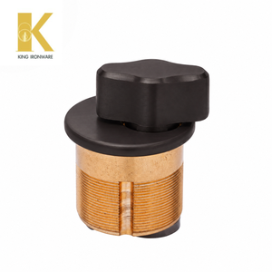 Serrure à cylindre mécanique à bouton rotatif en laiton bronze huilé 28 mm pour la sécurité des portes d'entrée - Product Image 3