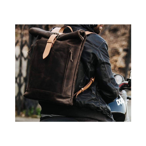 Mochila de cuero genuino, bolso de viaje diario, mochila de cuero informal, mochila de cuero para oficina, mochila de cuero - Product Image 3