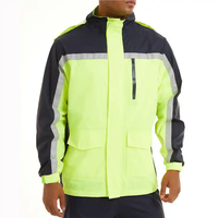 Veste de travail haute visibilité personnalisée avec panneaux réfléchissants et col montant pour le personnel de la construction, industriel et de sécurité