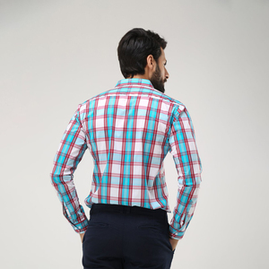 Camisa Casual a Cuadros para Hombre, Manga Larga, Cuello Clásico, 100% Algodón Popelina, Transpirable, para Primavera - Product Image 2
