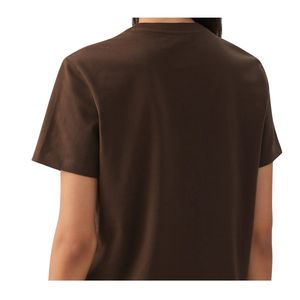 Camiseta de Algodón Lisa Personalizada para Mujer, Cuello Redondo, Manga Corta, Informal, Básica, Fabricante Mayorista OEM - Product Image 3