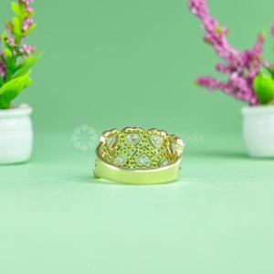 IGI Certified & VVS Clarity Round & Heart Shaped <b>Diamond</b> <b>Ring</b> in 18K Yellow Gold Fine <b>Diamond</b> Jewelry Classic Style for Womens - Product Image 3