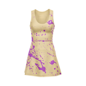 Robe de tennis sans manches personnalisée pour femme, imprimé intégral, anti-humidité, style une pièce, impression numérique, col rond, vêtements de golf - Product Image 5