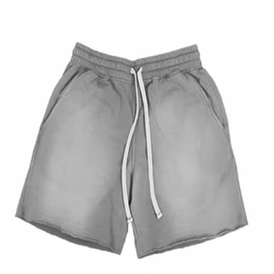 Shorts en jean vintage taille haute délavé à l'acide pour femme, 100 % coton doux, taille élastique, mode décontractée d'été pour la plage - Product Image 5