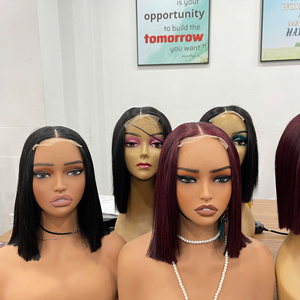 วิกผมบ๊อบตรงแบบพรีเมียม HD Lace Closure ผมแท้ 100%  วิกผมบ๊อบสั้นแบบย้อมสี  ผู้จำหน่ายต่อผม - Product Image 5