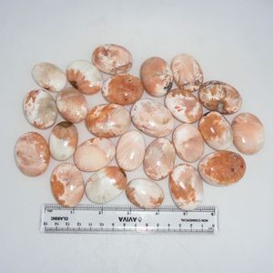Pierre de poche ovale en scolecite naturelle, polie, cristal de guérison, Reiki, méditation, énergie, décoration, vente en gros, Chakralume - Product Image 5