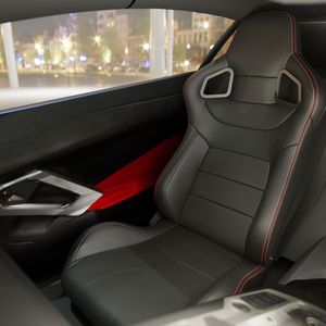 2 pz punto rosso universale in pelle PVC secchio Racing sedili reclinabili in pelle carbonio Look posteriore regolabile Slider Set - Product Image 2