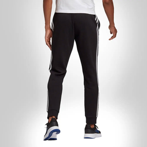Men's Black Sweatpants <b>White</b> Side Stripes Elastic Waist Drawstring Casual <b>Joggers</b> Breathable Knitted Fabric 100% Cotton - Product Image 2
