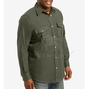 Camisetas clásicas de franela, ligeras y cálidas, ideales para uso casual y conjuntos en capas. Camisetas de franela. - Product Image 4