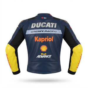 Men’s Rucati MotoCP <b>Racing</b> <b>Jacket</b>/Chaquetta Premium Motorcycle Leather Protection Level 2 CE Certified - Product Image 2