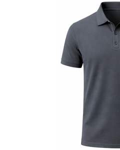 Polo en coton gris anthracite pour homme, coupe classique, manches courtes, vêtement décontracté d'été, logo personnalisé, fabricant OEM, approvisionnement en gros - Product Image 3