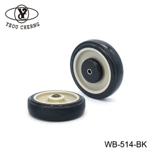 Roue de chariot d'hôtel 127 mm en TPU avec roulement à billes pour chariots de service silencieux - Product Image 3