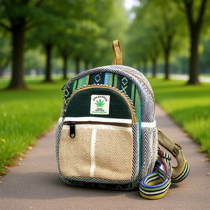Hemp Cotton <b>Mini</b> Student <b>Backpack</b> Convenient and Eco-Friendly - Product Image 3