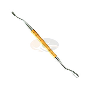 Râpe à os dentaire double extrémité avec manche doré et lame aiguisée – Instrument orthodontique manuel pour grossistes – Râpe à os chirurgicale - Product Image 1