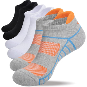 No Show Ankle <b>Socks</b> for <b>Running</b> Breathable Geometric Pattern Athletic <b>Socks</b> in White Gray Black Summer Sports <b>Socks</b> - Product Image 6