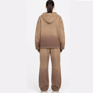 Sudadera extragrande de mezcla de algodón lavado para mujer con hombros caídos, efecto descolorido por el sol, estilo vintage - Product Image 5