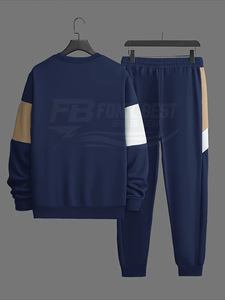 FONILBEST SPORTS WEARS Ensemble décontracté d'été pour hommes, tricoté, respirant, haute qualité, 100% polyester, couleur unie, manches longues, col rond - Product Image 4