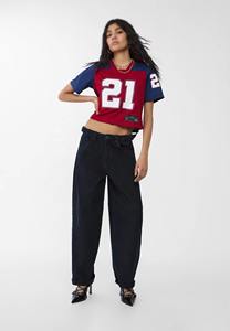 Camisetas de algodón personalizadas al por mayor con cuentas, estilo oversize, crop top de verano, estampado gráfico, cuello en V, talla grande para mujer y hombre - Product Image 2