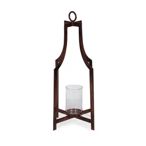 Handmade Metal Candle Stand European Vintage Decorative Home Accent Restaurant Table Wood Handmade <b>Candlestick</b> <b>Holder</b> - Product Image 2