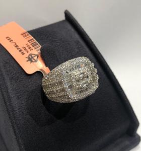 Ensemble de bagues pour homme en moissanite de laboratoire tendance, en argent sterling 925, bagues en grappe plaquées rhodium, luxe, mariage, fiançailles, soirée - Product Image 3